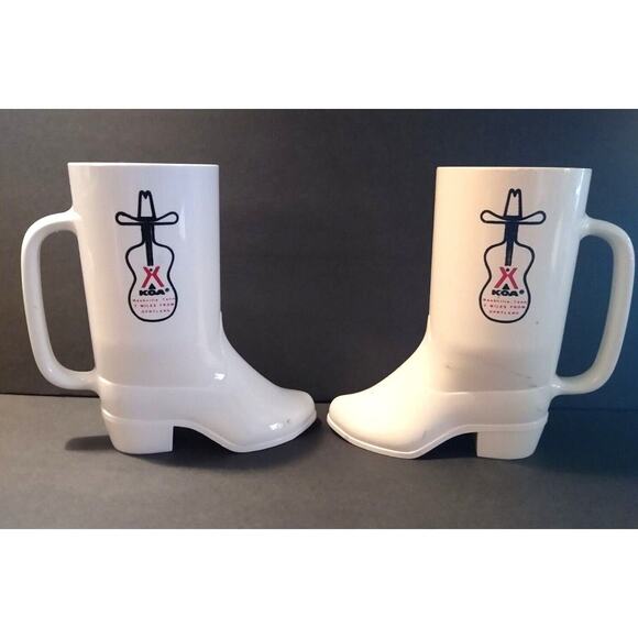 KOA Resort Plastic Boot Beer Mugs 2 Western Nashville Tennessee Vintage Plastic - Picture 5 of 11